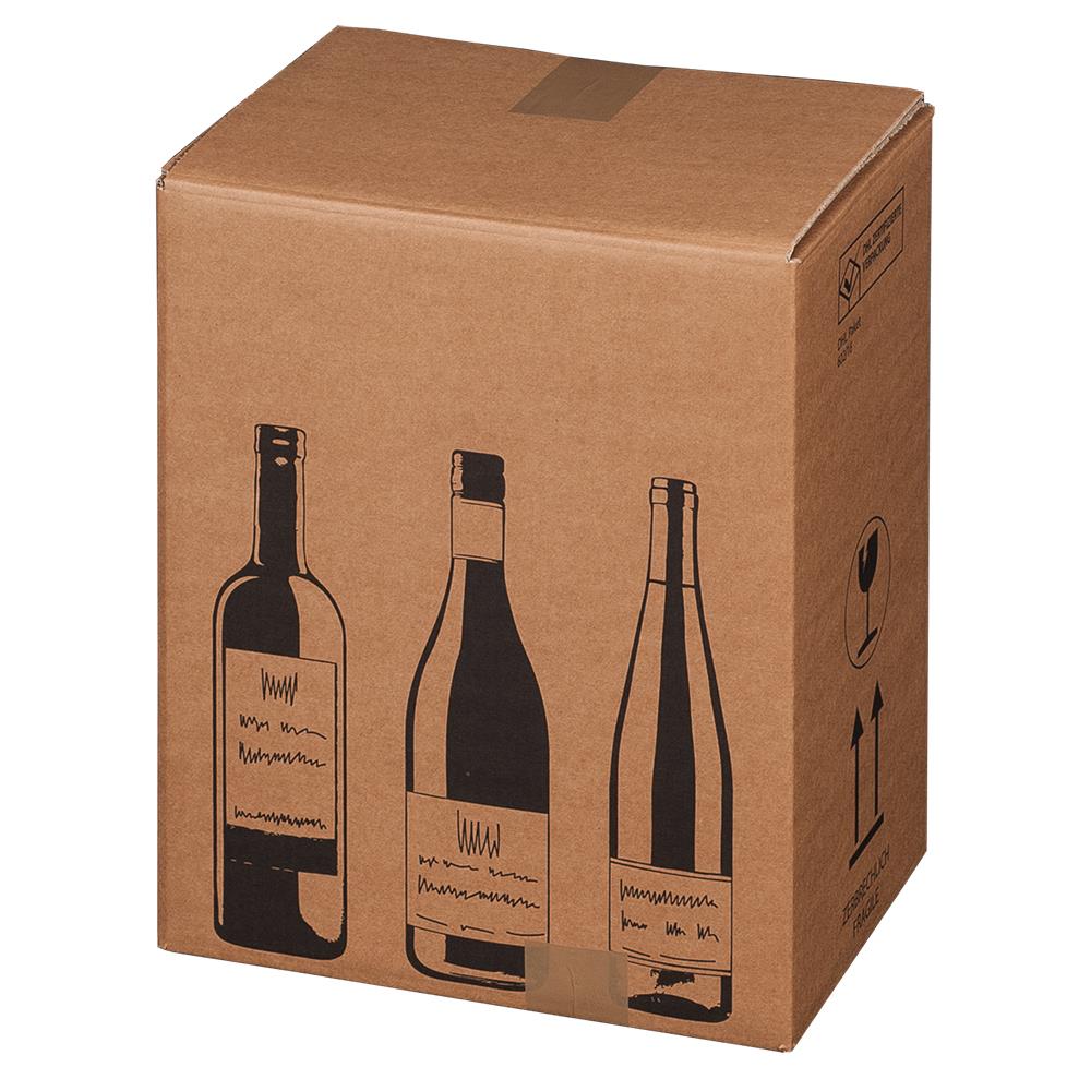 Wein-Versandkarton, PremiumLine, braun